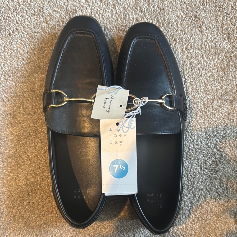 A New Day Black Flats Timeless Slip-On Loafers